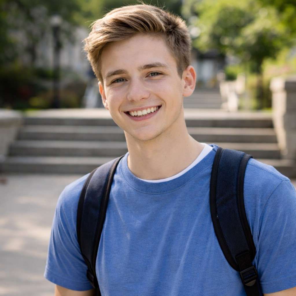 Zdjęcie Krzysztofa absolwenta liceum